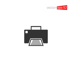 Printer Icon Design Vector Template