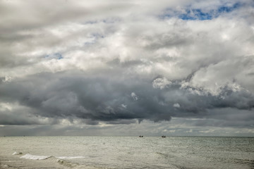 stormy weather in Arfentina  Sea and clouds      