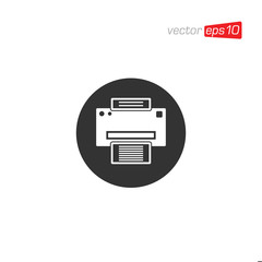 Printer Icon Design Vector Template