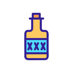 rum bottle icon vector. Thin line sign. Isolated contour symbol illustration