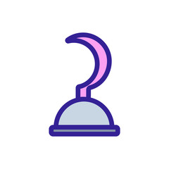 The prosthetic hook is a hand icon vector. Thin line sign. Isolated contour symbol illustration