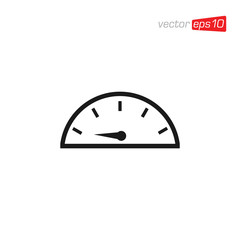 Speedometer Icon Design Vector Illustration