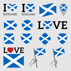 Flag of Scotland. Set of vector Flags