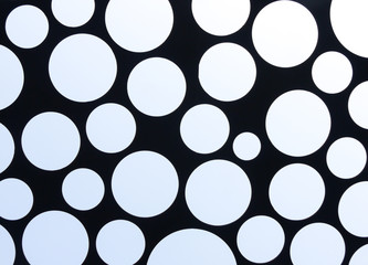 Abstract background of many circles and many sizes.