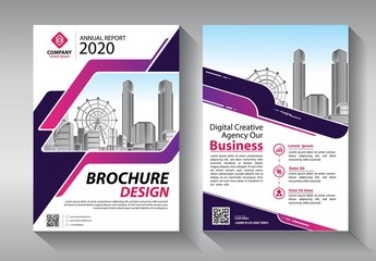 Business abstract vector template. Brochure design, cover modern layout, annual report, poster, flyer in A4 with colorful triangles, geometric shapes for tech, science, market with light background