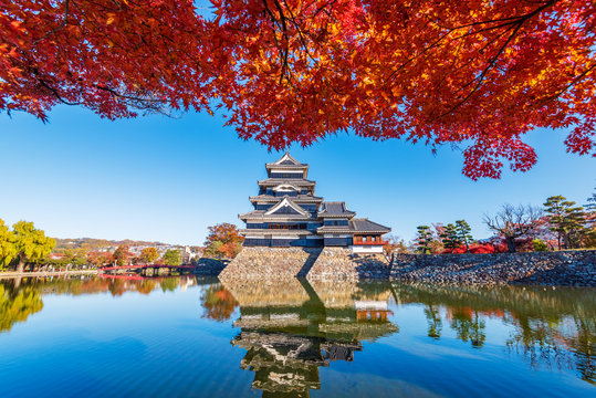 Beautiful Autumn of Matsumo Castle,Nagano,Japan
