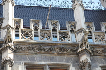 Obraz premium detail of the facade of an old building