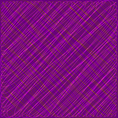 Wicker ornament of their violet threads and pink intersecting fibers.