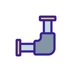 Plumbing pipe icon vector. Thin line sign. Isolated contour symbol illustration