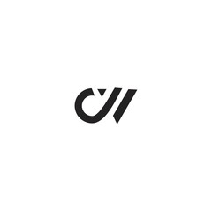 CV CW Letter Logo Design Vector