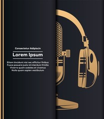 Illustration of Vintage Podcast Event Poster Template