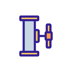 Plumbing pipe icon vector. Thin line sign. Isolated contour symbol illustration