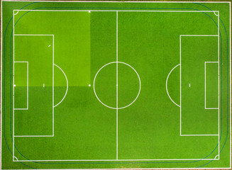 Obraz premium Texture of soccer field or soccer field. For design, top view. Green grass texture.