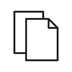 Paper, file, document icon in trendy outline style design. Vector graphic illustration. Paper icon for website design, logo, and ui. Editable vector stroke. Pixel perfect. EPS 10.