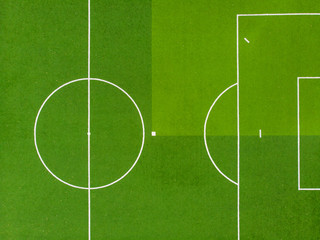 Obraz premium Texture of soccer field or soccer field. For design, top view. Green grass texture.