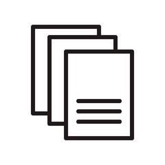 Paper, file, document icon in trendy outline style design. Vector graphic illustration. Paper icon for website design, logo, and ui. Editable vector stroke. Pixel perfect. EPS 10.