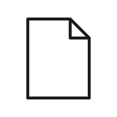 Paper, file, document icon in trendy outline style design. Vector graphic illustration. Paper icon for website design, logo, and ui. Editable vector stroke. Pixel perfect. EPS 10.