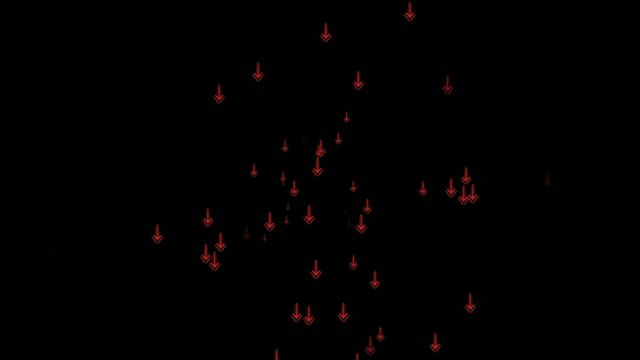 a collection of red arrow animation