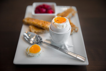 Egg in an Egg Cup with Toast Fingers