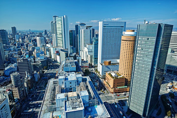 大阪駅前第3ビル 33階西側からの眺望