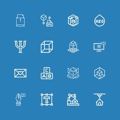 Editable 16 font icons for web and mobile
