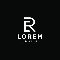 initial E R RE ER icon logo logotype font vector design in elegant and trendy sporty monogram style