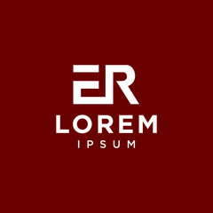 initial E R RE ER icon logo logotype font vector design in elegant and trendy sporty monogram style