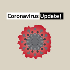 Fototapeta premium coronavirus update concept for biohazard warning