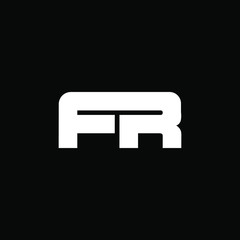 initial F R RF FR icon logo logotype font vector design in elegant and trendy sporty monogram style