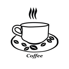Coffee line icon graphic design concept. Elements that can be edited, can be used as types of logos, icons, templates on the web and print.