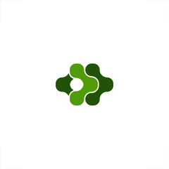 square logo connecting dots shape a plus design