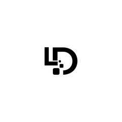 LD DL Letter Logo Design Vector