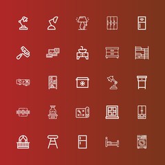 Editable 25 interior icons for web and mobile