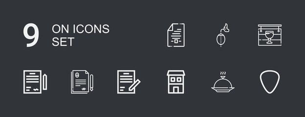 Naklejka premium Editable 9 on icons for web and mobile