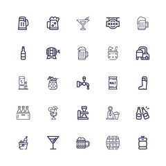 Editable 25 brewery icons for web and mobile