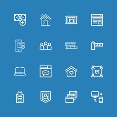 Fototapeta premium Editable 16 site icons for web and mobile