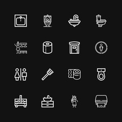 Editable 16 wc icons for web and mobile