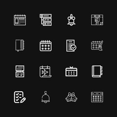 Editable 16 reminder icons for web and mobile