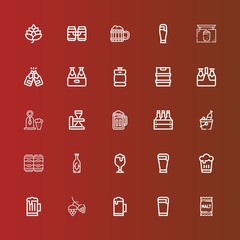 Editable 25 pint icons for web and mobile