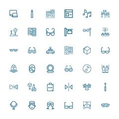 Editable 36 reflection icons for web and mobile