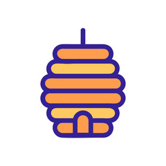 Honey hive apiary icon vector. Thin line sign. Isolated contour symbol illustration