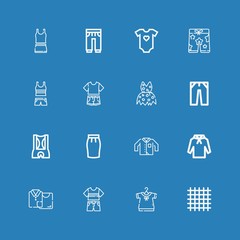 Editable 16 trousers icons for web and mobile