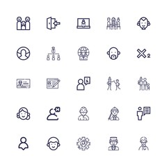 Editable 25 member icons for web and mobile