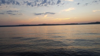sunset over lake