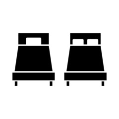 bed icons set isolated on white background. vector illustration.