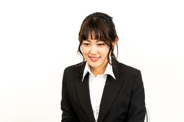 就職活動をする女性