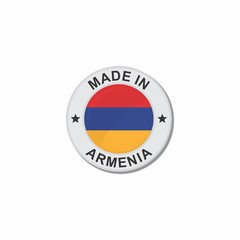 Circle National flag (Made in) - Armenia