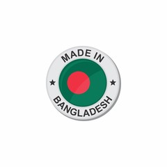 Circle National flag (Made in) - Bangladesh