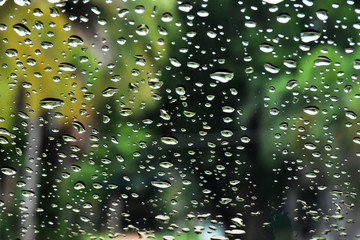 rain drops on a glass