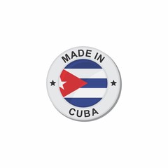 Fototapeta premium Circle National flag (Made in) - Cuba